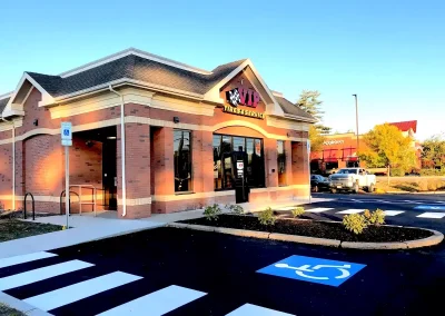 exterior of the VIP Tires and Service building built by the Patco construction team