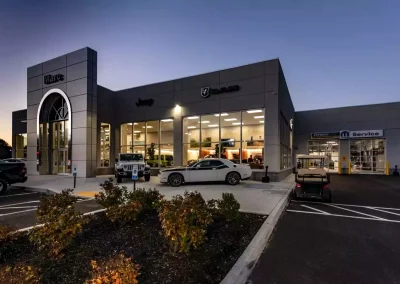 exterior of the Marc Motors building in Maine, built by Patco Construction